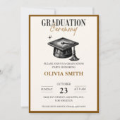Elegant Graduation Ceremony Invitation (Devant)