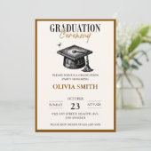 Elegant Graduation Ceremony Invitation (Debout devant)