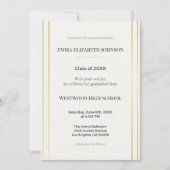 Elegant Graduation Invitation Template, Modern (Devant)