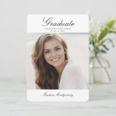 Elegant Graduation Invitation with Photo (Debout devant)