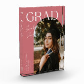 Elegant Graduation Name and School Pink Fotoblokken (Links)