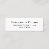 Elegant Graduation Name Invitation Insert Cards (Devant)