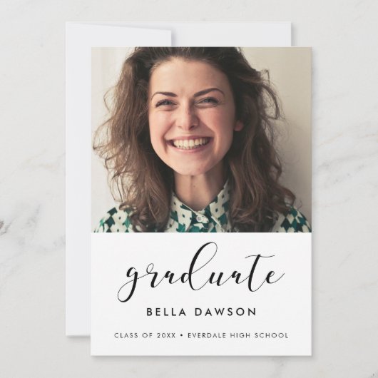 Elégant Graduation party invitation (Devant)