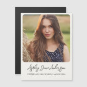 Élégant Graduation Photo Faire-part magnétique (Devant / Derrière)