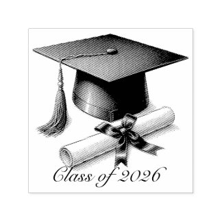 Elegant Graduation Self Inking Rubber Stamp Zelfinktende Stempel