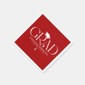 Elegant Graduation Tassel Red Servet (Hoek)