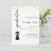 Elegant Graduation with Photo Invitation (Debout devant)