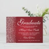 Elegant Graduparty Sparkle Red Kaart (Staand voorkant)