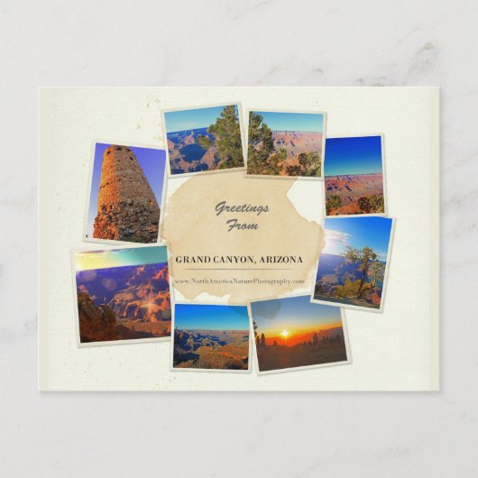 Elegant Grand Canyon Collage Briefkaart (Voorkant)