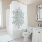Elégant grand flocon de neige rideau de douche d'h (En situation)