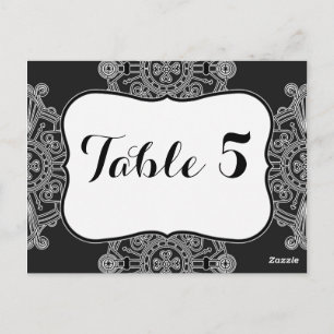 Élégant grand médaillon noir Motif Numéro de table