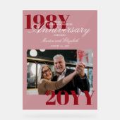 Élégant grand nombre 40e anniversaire de Mariage P (Recto)