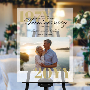 Élégant grand nombre 50e anniversaire de Mariage P