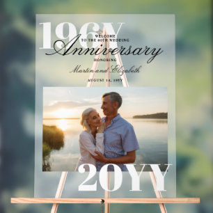 Élégant grand nombre 60e anniversaire de Mariage P