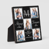 Elegant GRANDMA 5 Photo Collage Monogram Poseem Fotoplaat (Voorkant)