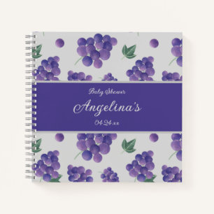 Elegant Grape Baby shower Geschenklijst Notitieboe Notitieboek