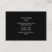 Elegant Graphic Square Floral Blue Visitekaartje (Achterkant)