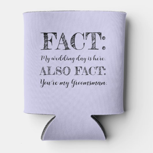 Elegant & Grappig Feit Bruidsjonker Voorstel Licht Blikjeskoeler (Voorkant)