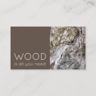 Elegant grappig hout met twee toonsoorten bruine t visitekaartje