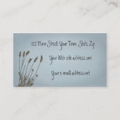 Elegant grasblauw visitekaartje (Achterkant)