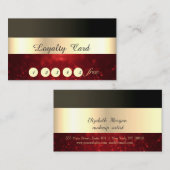 Élégant, Gratté, Noir, Carte de fidélité de la lot (Devant / Derrière)