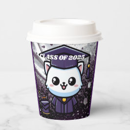 Elegant Gratuation Kat Paarse toga ballon Papieren Bekers