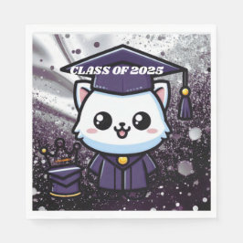 Elegant Gratuation Kat Paarse toga ballon Servet