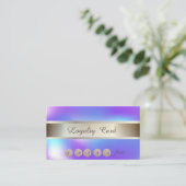 Élégant, Gravé, Carte de fidélité holographique (Debout devant)