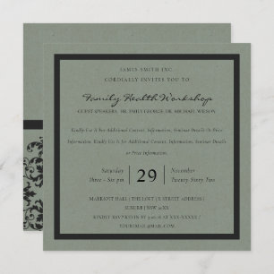ELEGANT GRAY BLACK DAMASK CLASSIC WORKSHOP EVAL KAART
