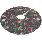 Elegant Gray Christmas Botanical Greenery Pattern Kerstboom Rok (Gekanteld)