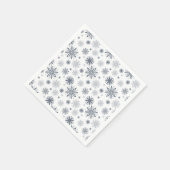Elegant Gray Floral patterde Kerstmis Servet (Hoek)