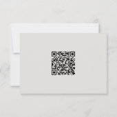 Elegant Gray Floral Wedding RSVP met QR-code (Achterkant)
