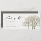 ELEGANT GRAY GOLD HERFST AUTUMN BEDANKT U DANK KAART (Voorkant / Achterkant)