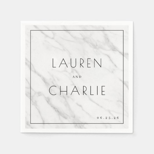 Elegant Gray Marble Texture Servet (Voorkant)
