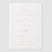 Elegant Gray Minimalist Wedding Invitation (Recto)