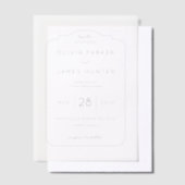 Elegant Gray Minimalist Wedding Invitation (Compenser)