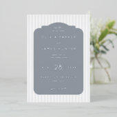 Elegant Gray Minimalist Wedding Invitations (Debout devant)