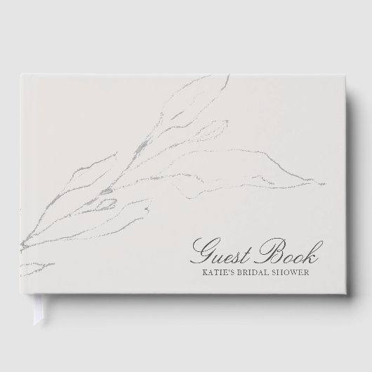 Elegant Gray Pencil Sketting Twig Vrijgezellenfees Gastenboek (Voorkant)