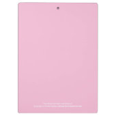 Elegant Gray Pink Gepersonaliseerde monogram naam Klembord (Achterkant)