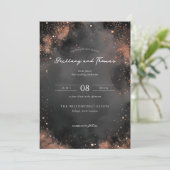 Elegant Gray Sparkling Wedding Invitations (Debout devant)