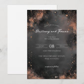Elegant Gray Sparkling Wedding Invitations (Devant / Derrière)