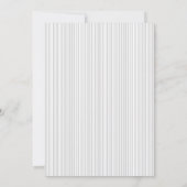 Elegant Gray Striped Wedding Invitation (Dos)