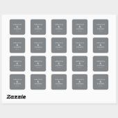 Elegant Gray Typographic Thank You Vierkante Sticker (Vel)