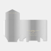 Elegant Gray Wedding Bedankdoosjes (Uitgevouwen)