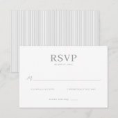 Elegant Grayscale RSVP Card (Devant / Derrière)