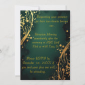 Elegant Green and Gold Design Wedding Invitation (Dos)