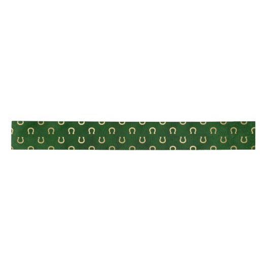 Elegant Green and Gold Hoefijzer St Patrick's Day Lint (Voorkant)