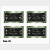 Elegant Green Black Product Labels juwelen en Logo (Vel)