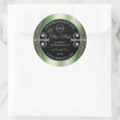Elegant Green Black Product Labels juwelen en Logo (Tas)