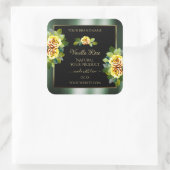 Elegant Green Black Product Labels Yellow Roses (Tas)